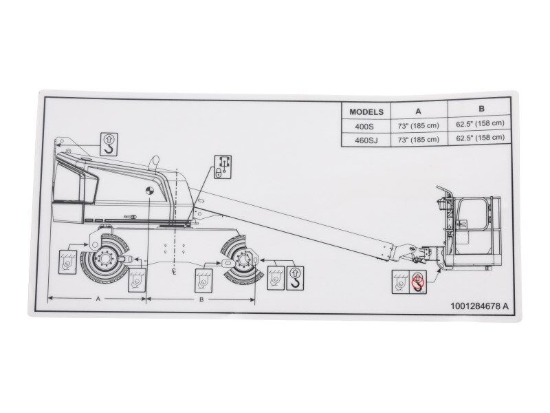 JLG Part # 1001284678 – Decal, Lift Diagram