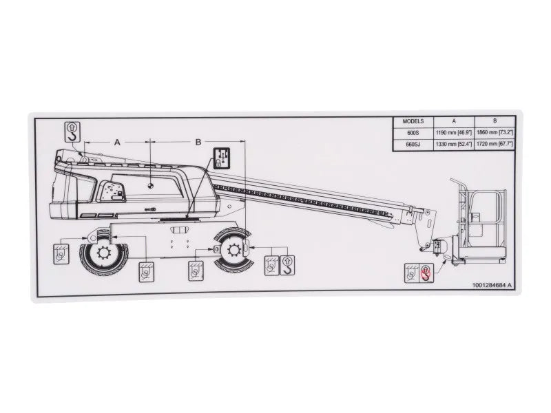 JLG Part # 1001284684 – Decal,Lift Diagram