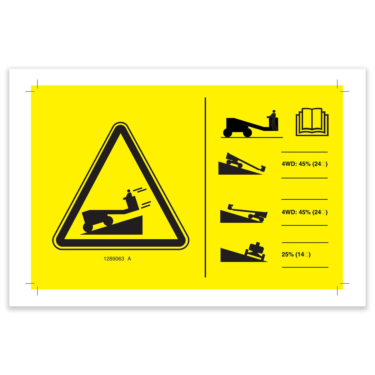 Genie 1289063GT Decal, Warning, Runaway Machine | Reliable Equipment Parts