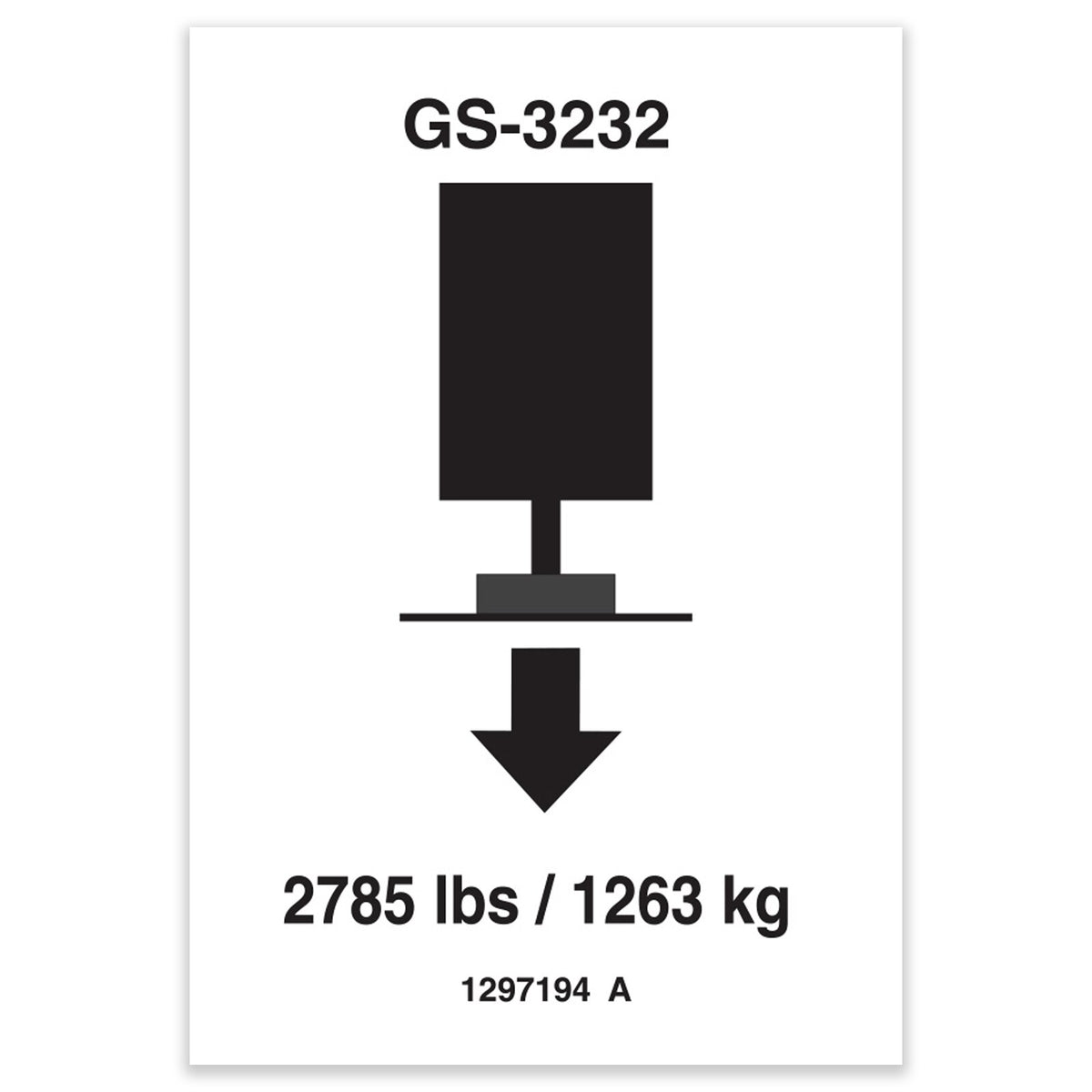 Genie 1297194GT Decal, Label, Outrigger Load | Reliable Equipment Parts