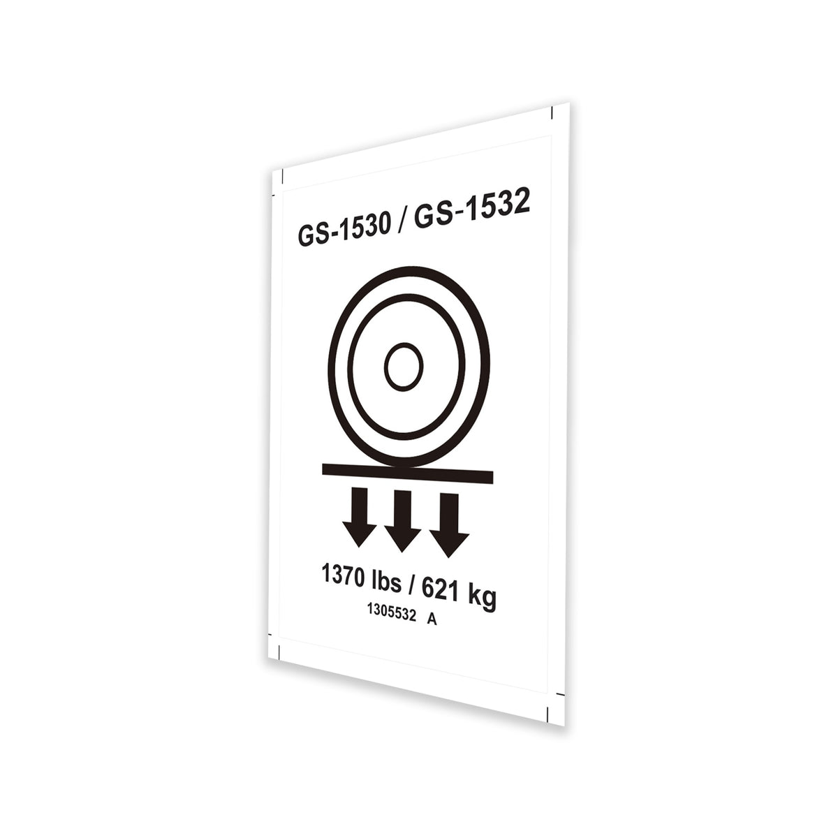 Genie 1305532GT Decal, Label, Wheel Load, E-Drive | Reliable Equipment ...