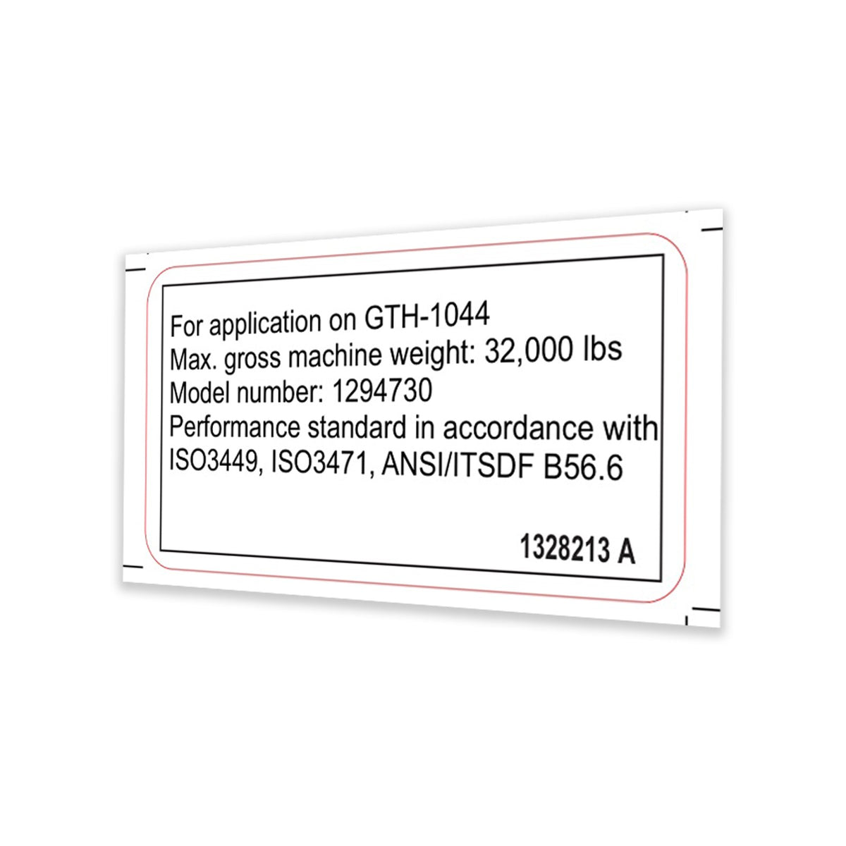 Genie 1328213GT DECAL, LABEL, FOPS/ROPS, 1044T