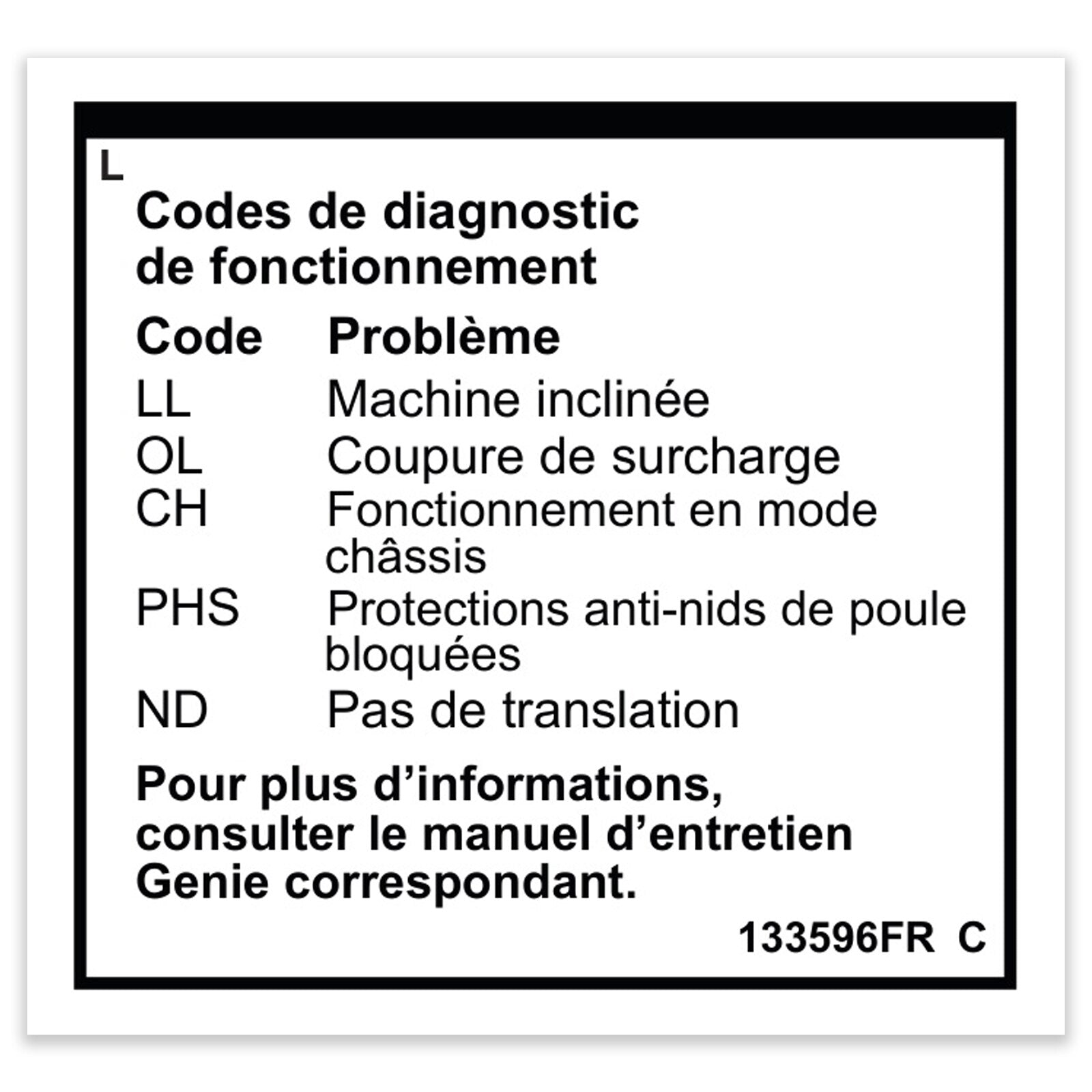 OEM Genie 133596FRGT product image 1