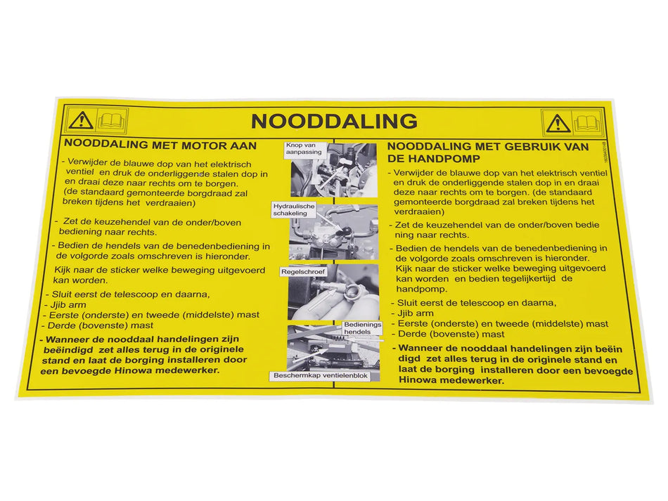 JLG Part # 1603940014 – Sticker Nl