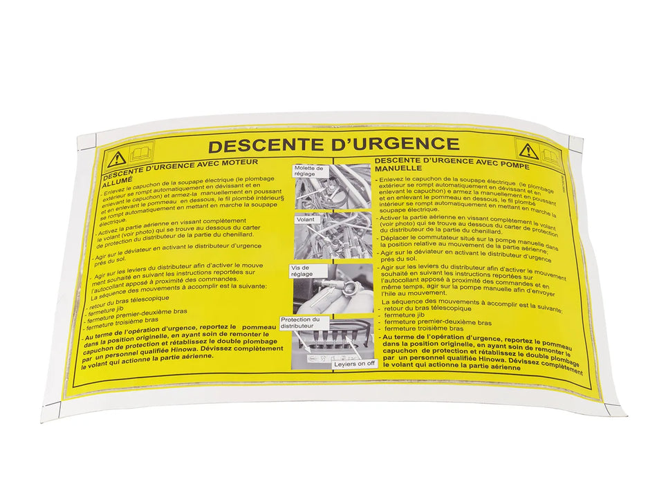 JLG Part # 1608710010 – Sticker Fr