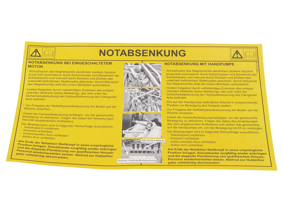JLG Part # 1608710011 – Sticker De