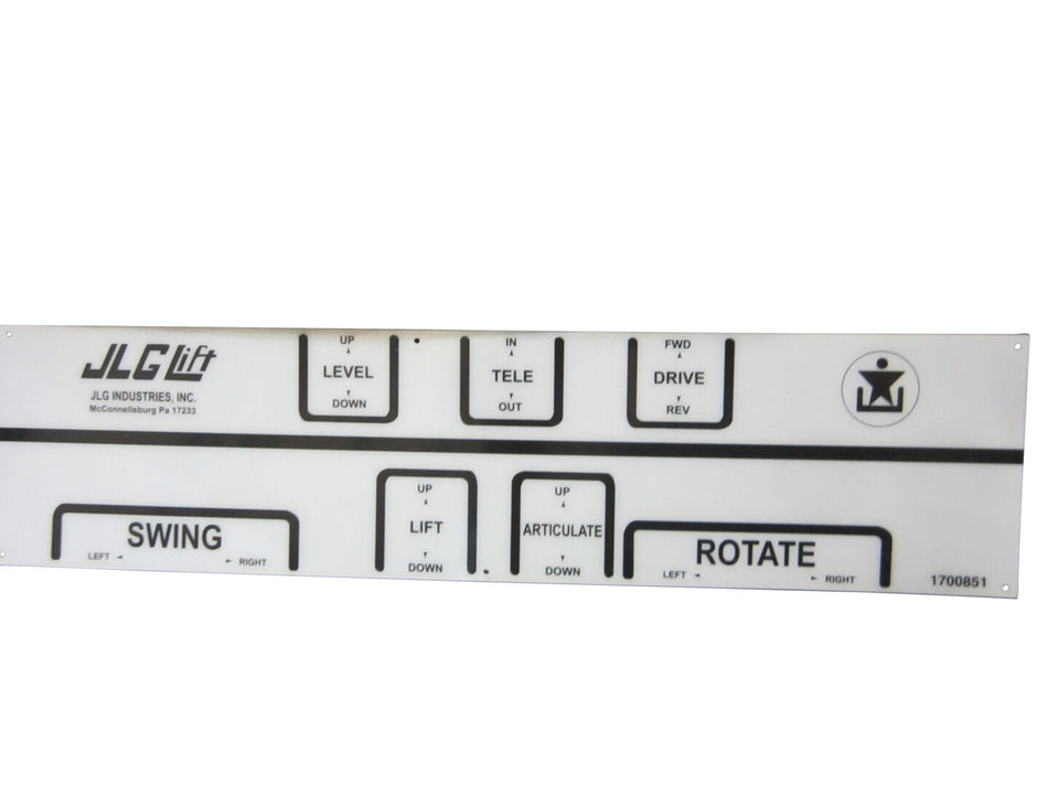 JLG Part # 1700851 -  Decal, Platf Control Operation