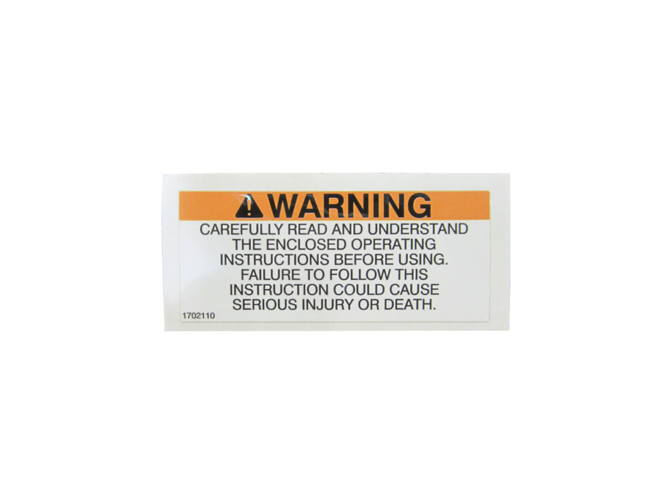 JLG Part # 1702110 – Decal