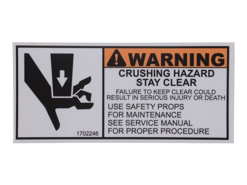 JLG Part # 1702246 – Decal