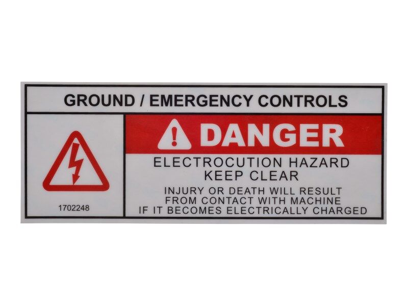 JLG Part # 1702248 – Decal