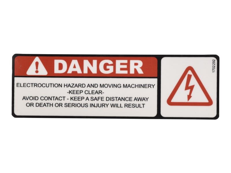 JLG Part # 1702292 – Decal, Electrocution Hazard