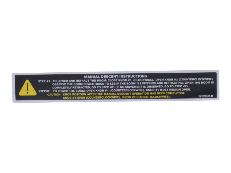 JLG Part # 1702902 – Decal