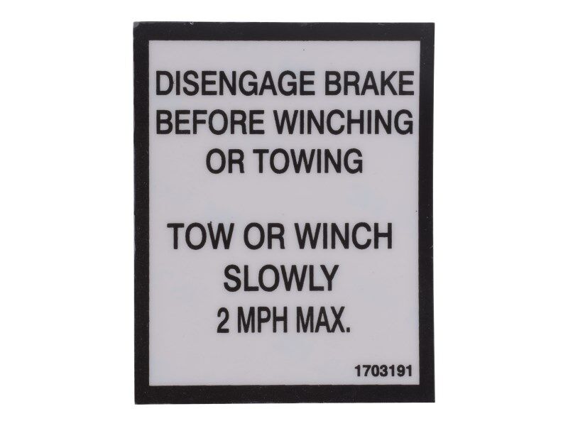 JLG Part # 1703191 – Decal