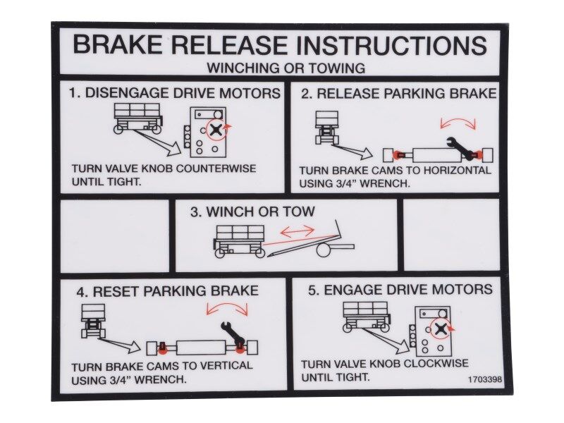 JLG Part # 1703398 – Decal-Towing/Winch(Graphic)