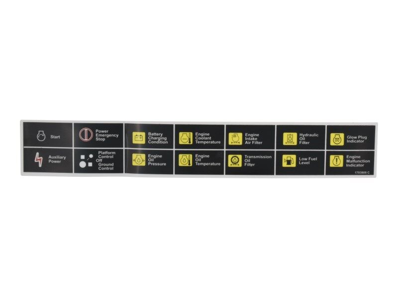JLG Part # 1703808 – Decal,Legend Mtb