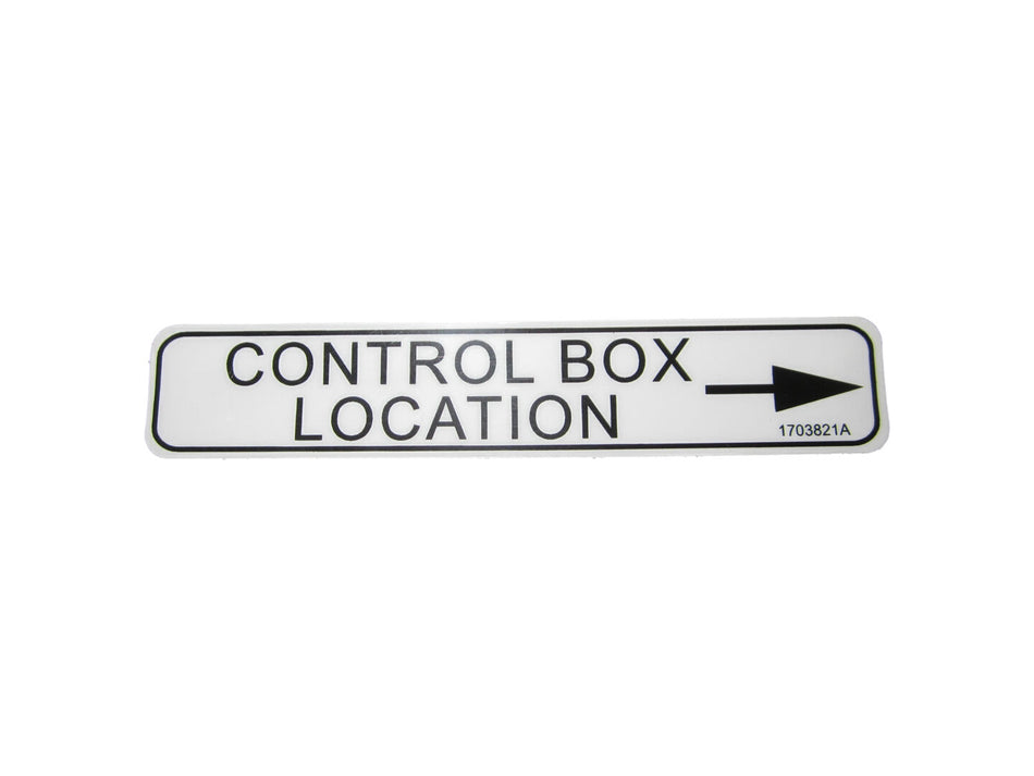 JLG Part # 1703821 – Control Box Location