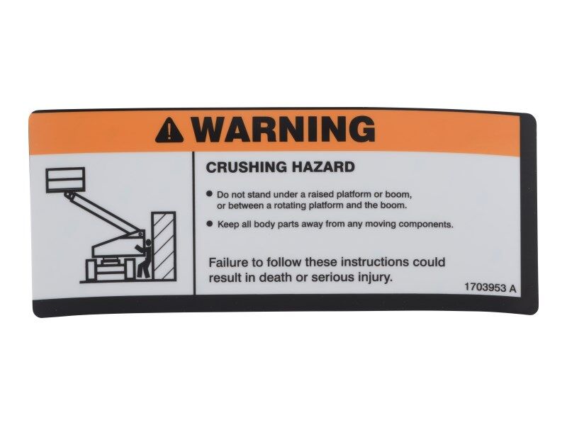 JLG Part # 1703953 – Decal