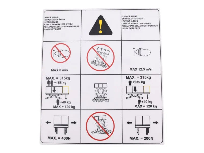 JLG Part # 1704202 -  Decal