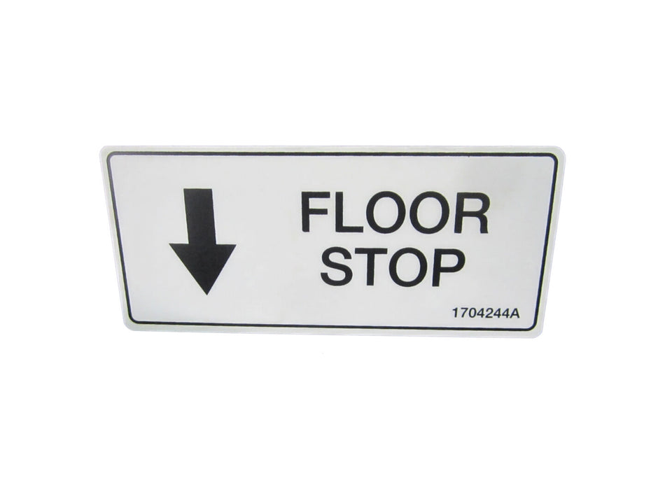 JLG Part # 1704244 -  Decal, Floor Stop
