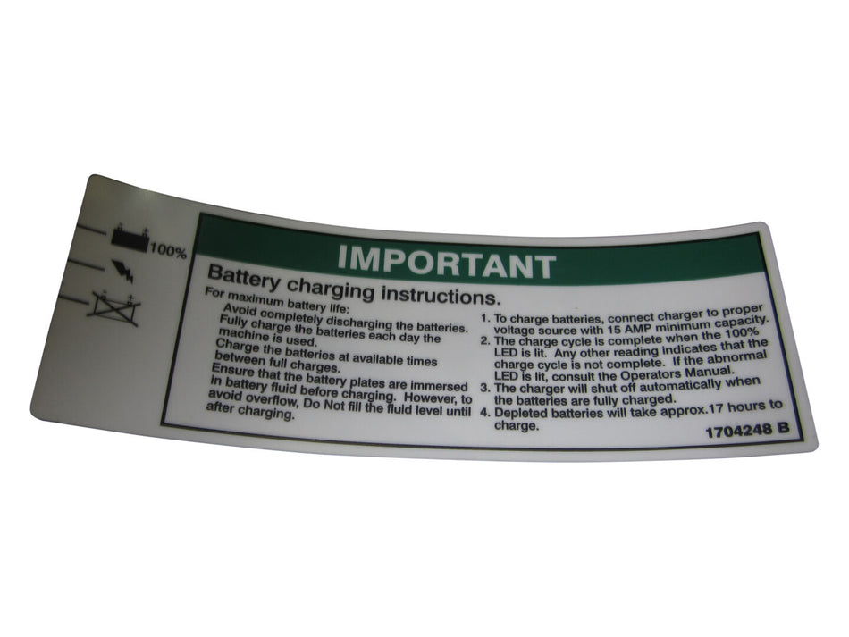 JLG Part # 1704248 – Decal