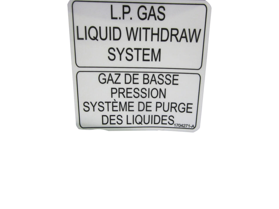 JLG Part # 1704271 -  Decal LP Gas | Fits 13 JLG Lift Models