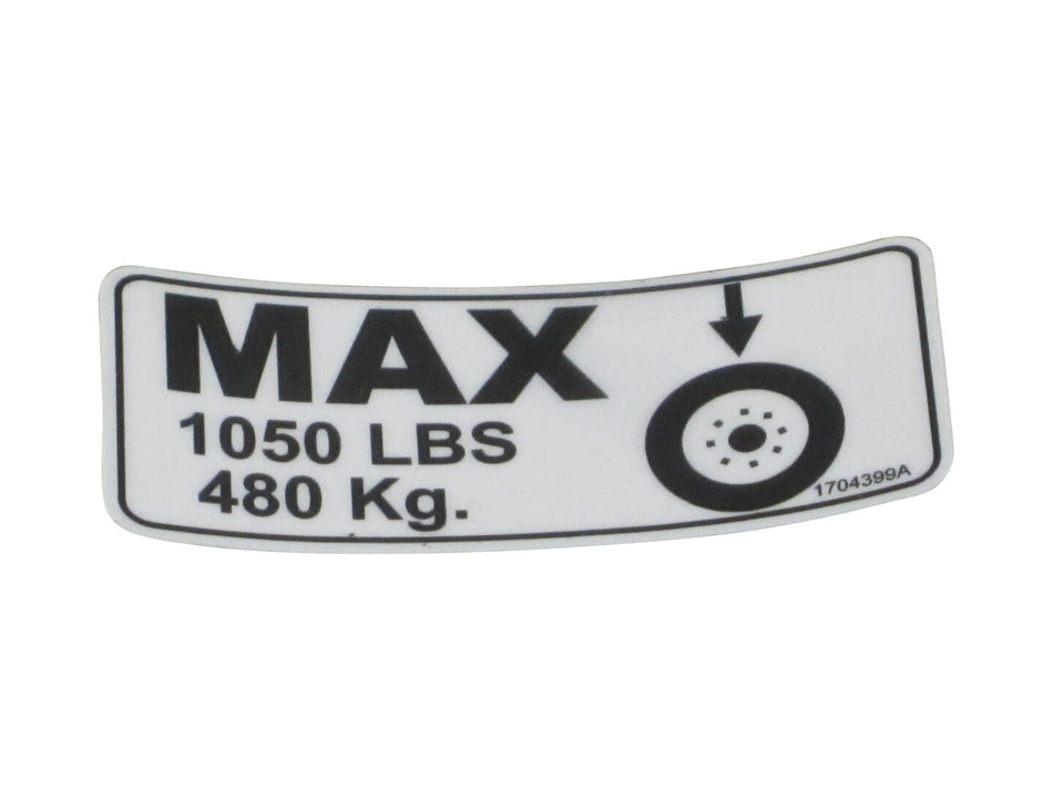 JLG Part # 1704399 – Decal