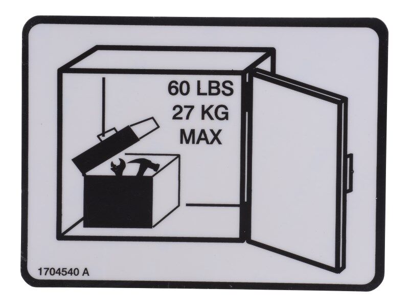 JLG Part # 1704540 – Decal, Storage Capacity