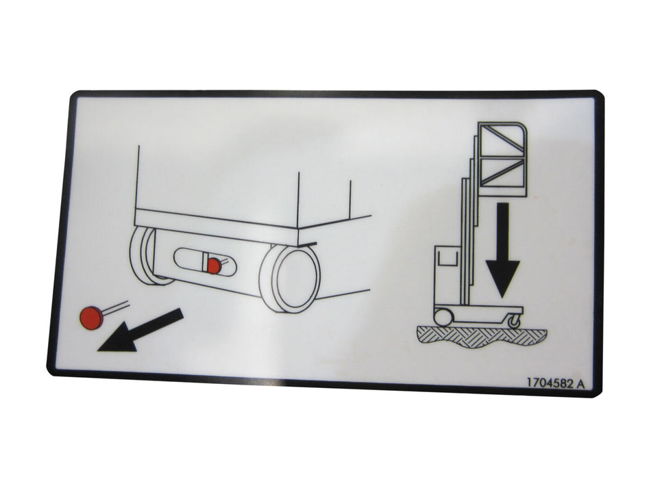 JLG Part # 1704582 – Decal, Manual Descent For Vp