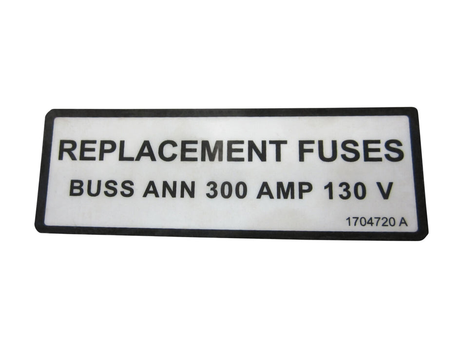 JLG Part # 1704720 – Decal
