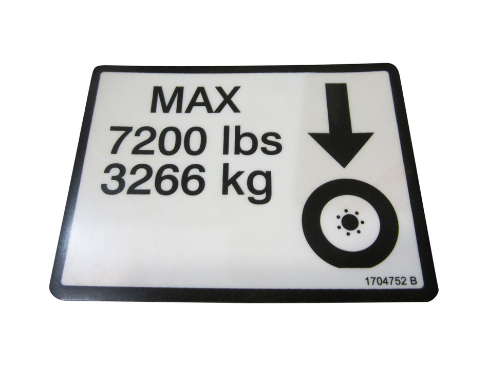 JLG Part # 1704752 – Decal