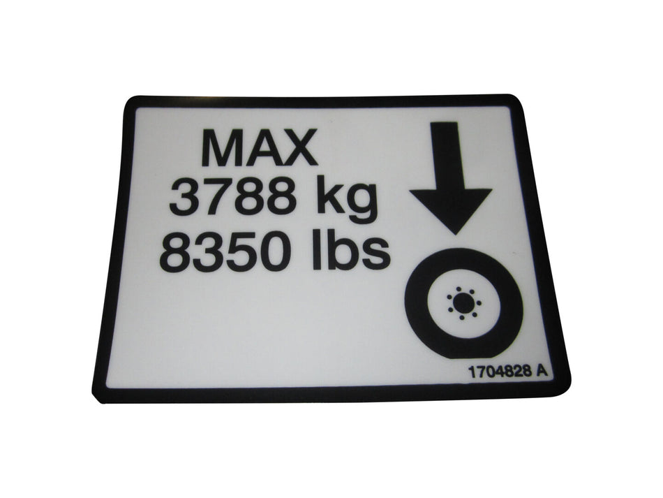 JLG Part # 1704828 – Decal