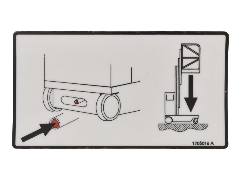 JLG Part # 1705016 – Decal