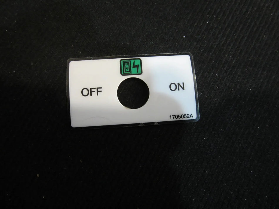 JLG Part # 1705052 – Decal, On/Off, Inverter, M&Le