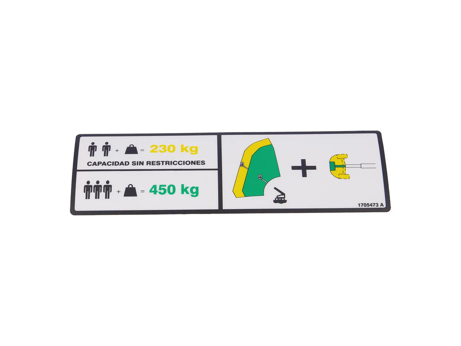 JLG Part # 1705473 – Warn Dual Cap Mtb Spa Decal