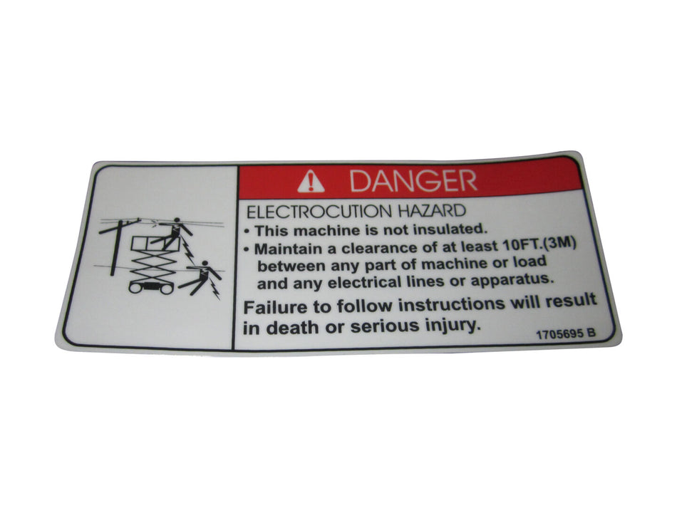 JLG Part # 1705695 – Decal,Electrocution