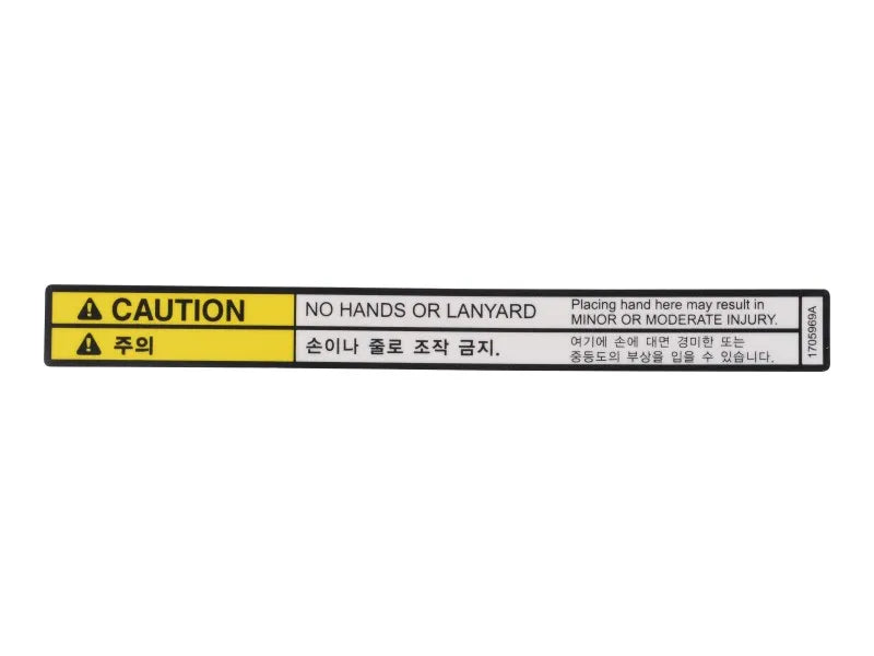JLG Part # 1705969 -  Decal, No Hands | Fits 13 JLG Lift Models