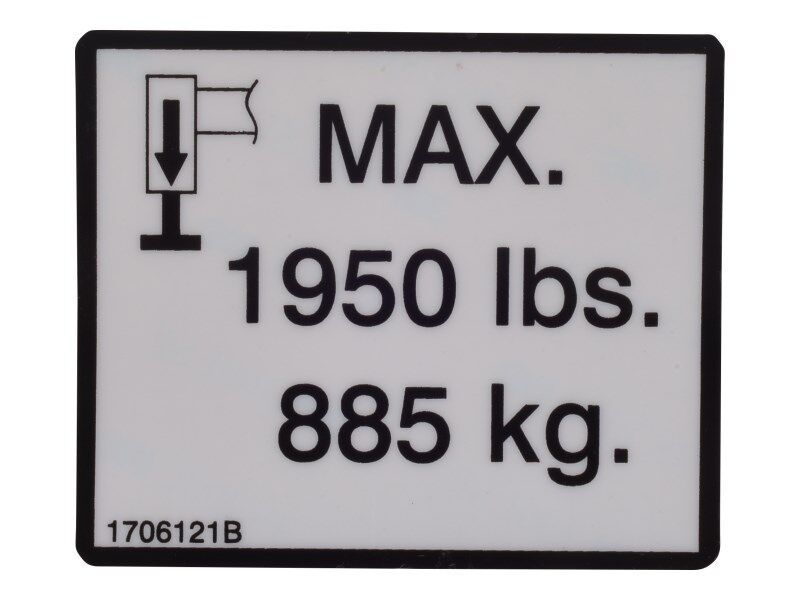 JLG Part # 1706121 – Decal