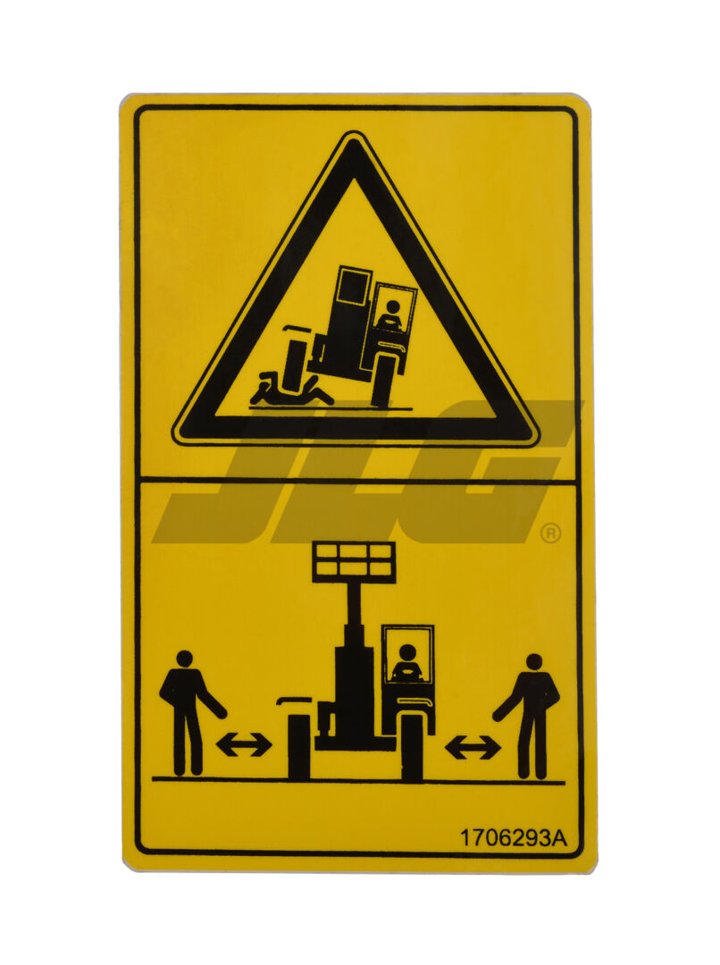 JLG Part # 1706293 -  Decal_Run-Over Hazard