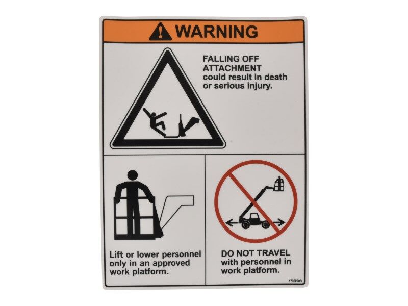 JLG Part # 1706298 – Decal Carry Personnel