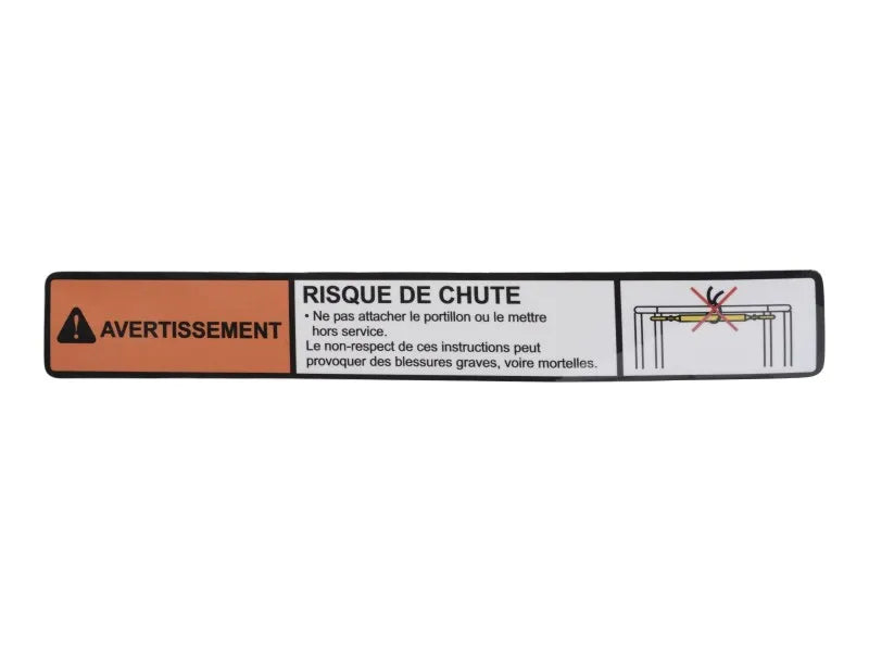 JLG Part # 1706495 -  Decal, Drop Bar Fre | Fits JLG ET350 / T350