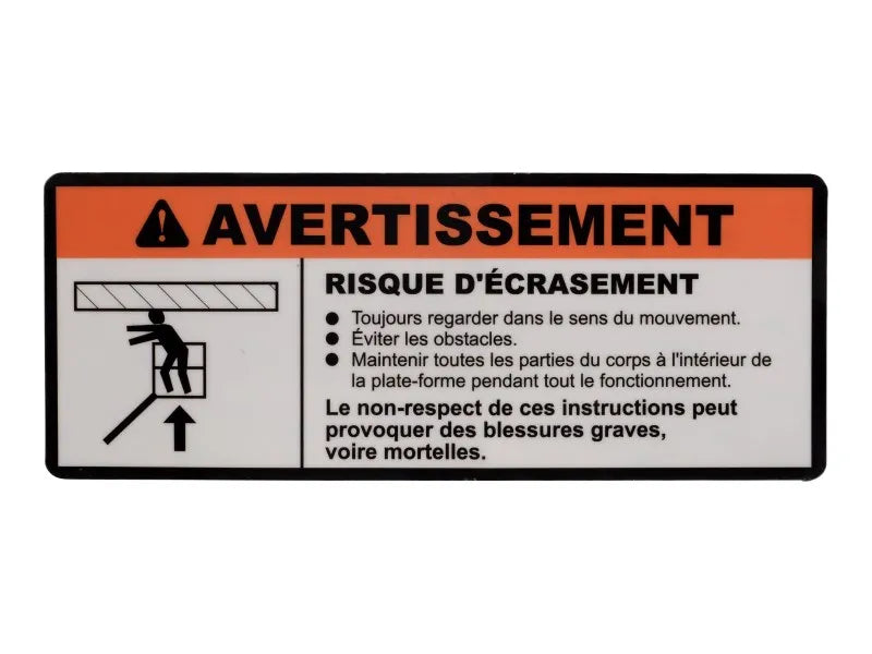JLG Part # 1706521 -  Decal | Fits JLG ET350 / T350