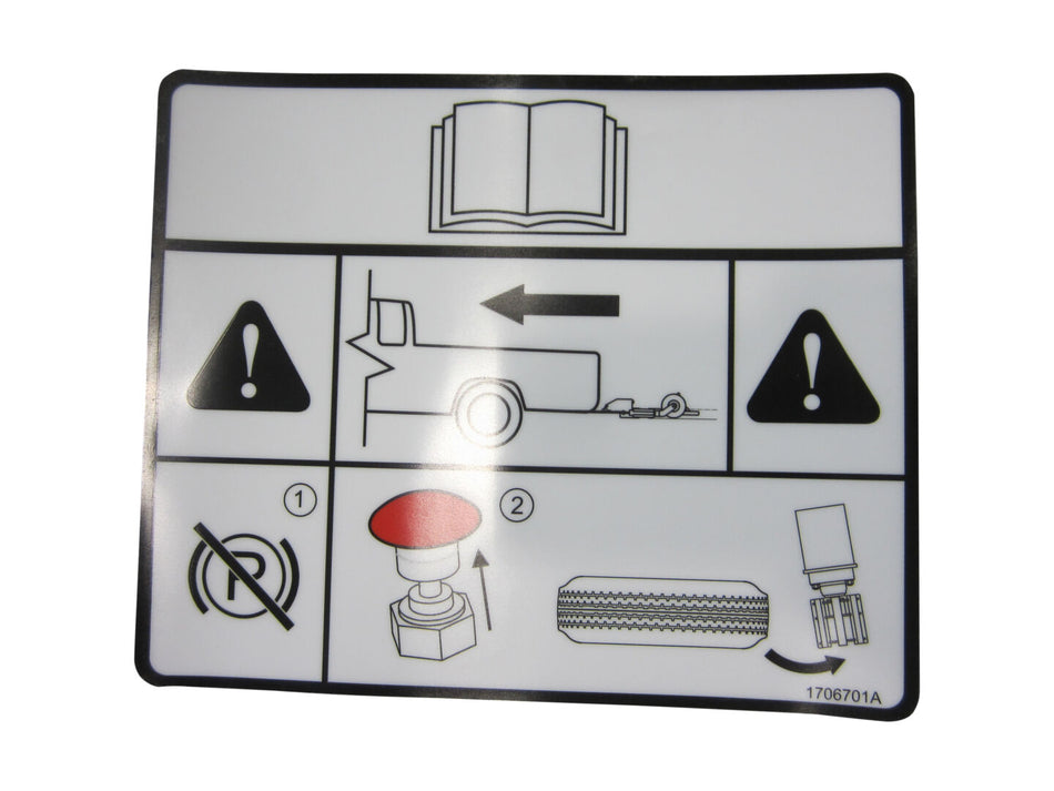 JLG Part # 1706701 -  Decal