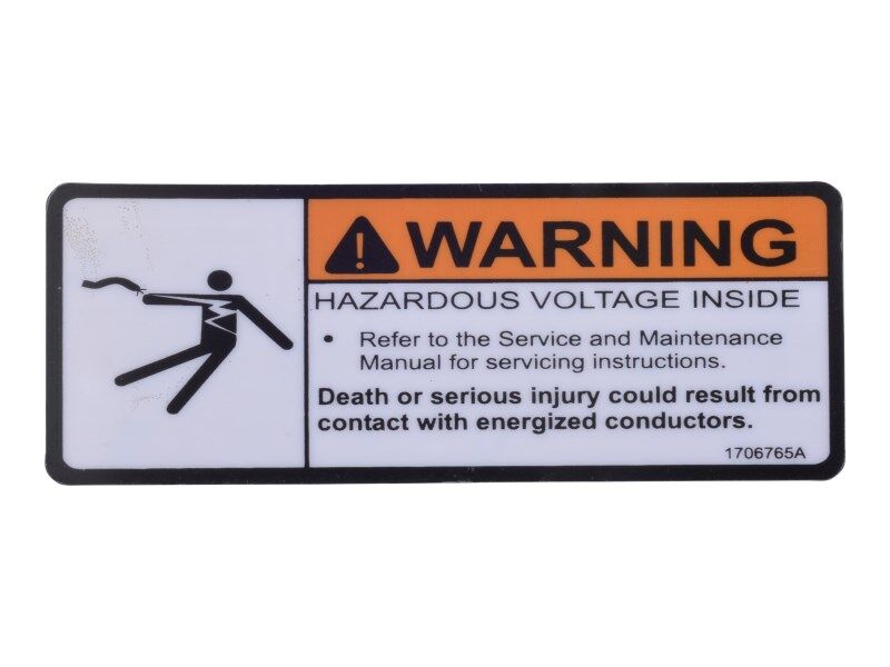 JLG Part # 1706765 – Voltage Warning