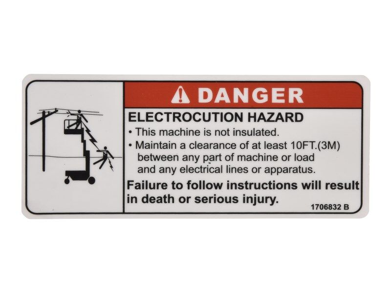 JLG Part # 1706832 – Decal