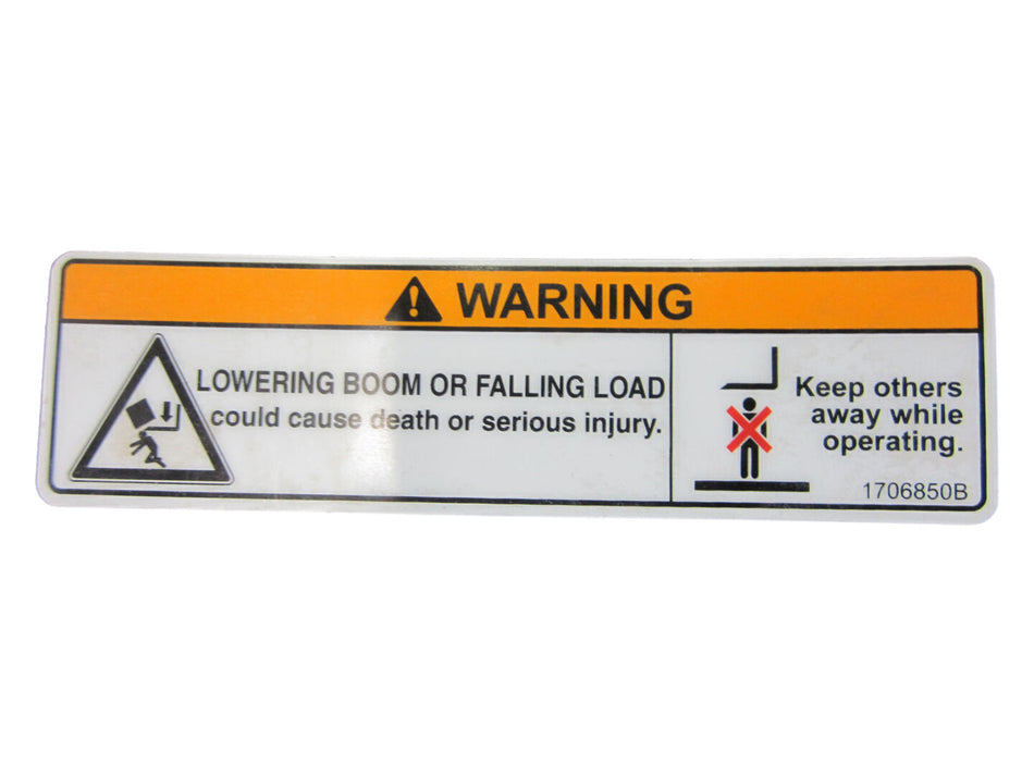 JLG Part # 1706850 – Decal, Crush Hazard Warning