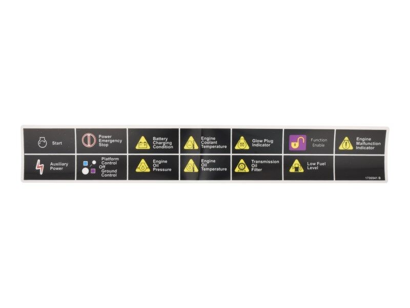 JLG Part # 1706941 – Decal, Legend Mtb