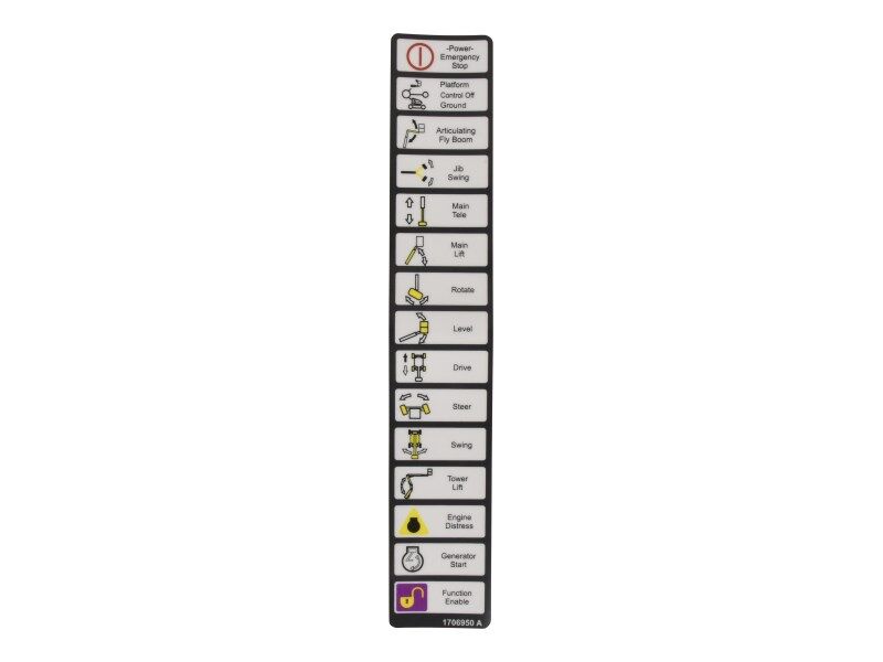 JLG Part # 1706950 – Decal, Legend Mtb