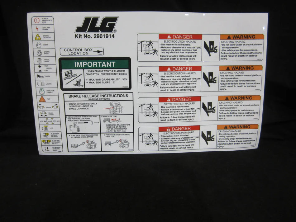 JLG Part # 2901914 – Decal Multi-Color Kit