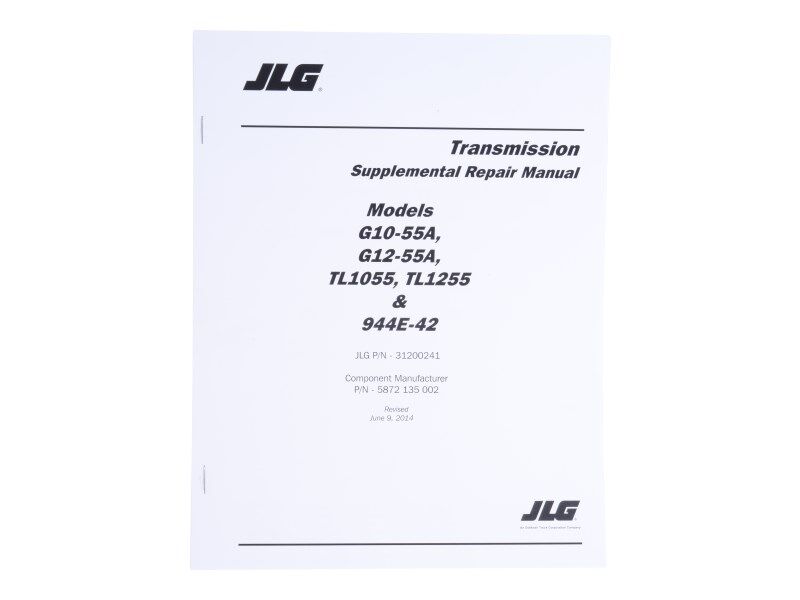 JLG Part # 31200241 – Zf Transmission Repair Manual