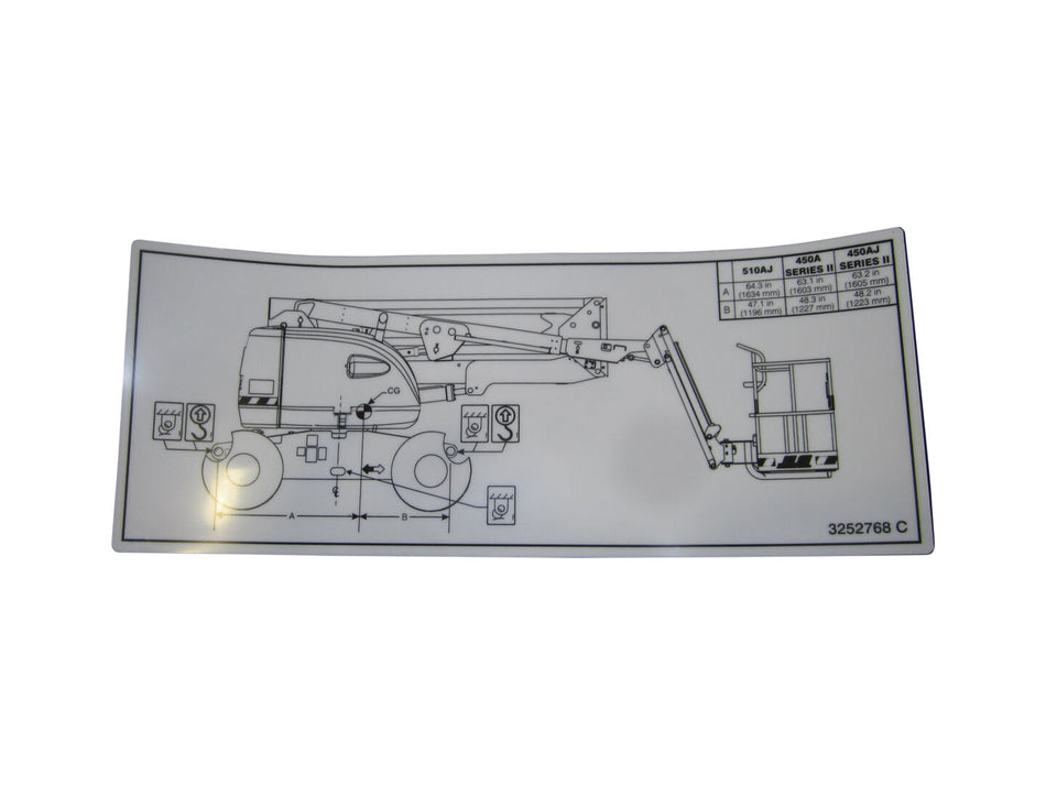 JLG Part # 3252768 – Nameplate